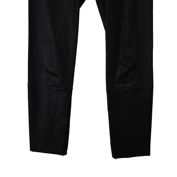 The Row Leather Leggings Medium Black Ankle Zip Straight Leg Pull On Pants - Picture 3 of 13